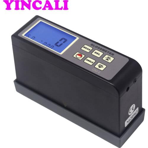 Digital Glossmeter GM-6 Measure 60 Degrees Range 0.1~200GU Auto calibration Gloss Meter 4 LCD Display with blue backlight