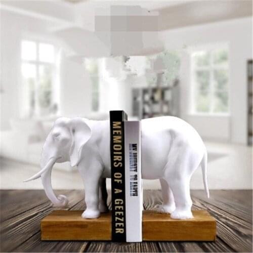 HOME DECOR ACCESSORIES BOOKENDS RESIN ANIMAL FIGURINES ELEPHANT BOOKEND MODEL MINIATURE CREATIVITY HANDWORK X4433