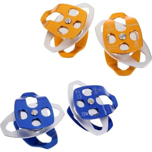 Outdoor Sports 32KN Double Pulley for Hauling System Rock Climbing Rappelling Caving Dragging Caving Equipment