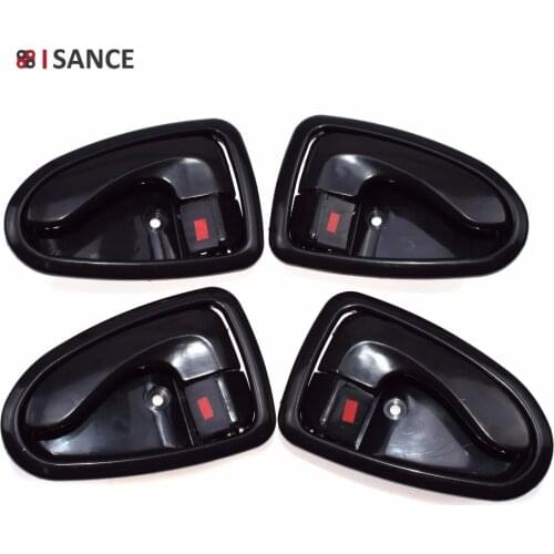 ISANCE Inner Inside Interior Door Handle Set For Hyundai Accent 2000 2001 2002 2003 2004 2005 2006 Front Rear Left / Right Side