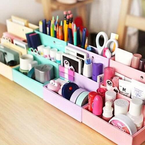 Paper Board Storage Box Desk Decor Stationery Makeup Cosmetic Case Organizer DIY P82A