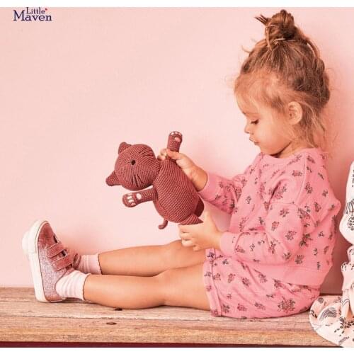 Little Maven 2020 New Autumn Winter Boys Cotton Brand Long Sleeve Flower Cloud Print Sweater + Pants Children Set for 2-7 Years