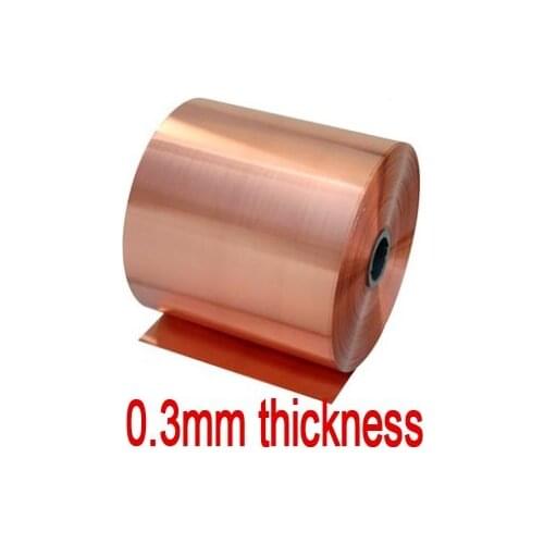 New 0.3mm thickness 200mm width Pure copper strip belt band 1 meter length Pure copper sheet Copper clad