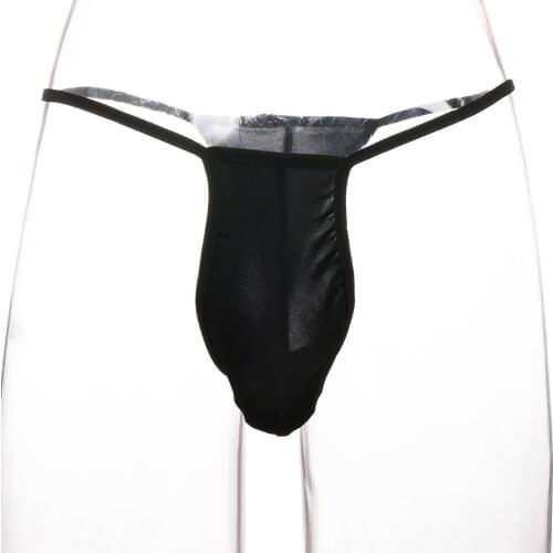 2020 New mens underwear briefs T-back Thin Thong Low-Waisted Hollow Out Underpants Sexy Comfortable Invisible Underwear Bikini