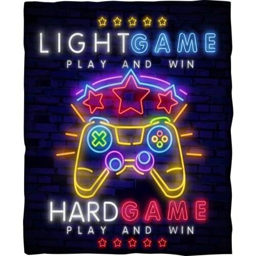 Hot Cartoon Gamepad Gamer 3D Print Throw Blanket Flannel Blanket For Beds Bedspread Home Textiles Luxury Adult Gift Warm Soft