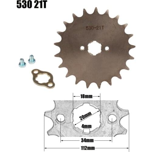 Front Engine Sprocket Star 530 21T 20mm For 530 Chain With Locker Motorcycle Dirt Bike PitBike ATV Quad Parts
