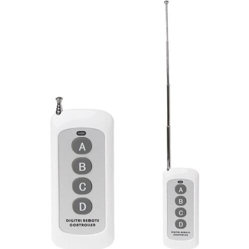 Remote Control Light Switch 433MHz 4-Channel Learning Code Transmitter Wireless Key Fob Garage Door Opener