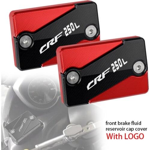 With LOGO For HONDA CRF250L CRF 250 L/M 2012-2017 2016 Motorcycle CNC Aluminum Front Brake Reservoir Fluid Tank Cover Oil Cap
