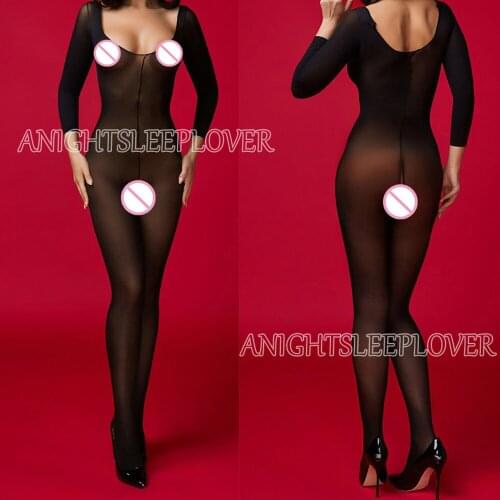 Sexy Bodystocking Open Crotch Fetish Porno Sexi Women Crochless Teddy Lingerie Bodysuit Sexy Erotic Underwear Baby Doll Costumes
