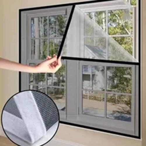 Inset Window Screen Mesh, Air Tulle Adjustable Summer Invisible Anti-Mosquito Net Fiberglass Removable Washable Customize Screen