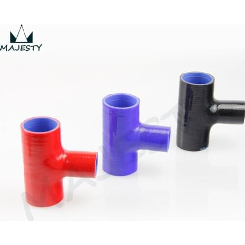 SILICONE HOSE T-Piece T SHAPE 60mm 2.36" for 35mm ID BOV 3 way black/blue/red