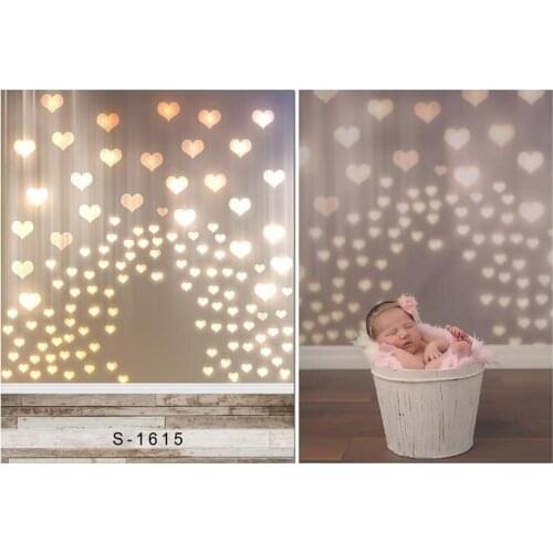 Shining hears decor newborns photo backgrounds vinyl toy doll photography backdrop photo studio accessories photophone S-1615