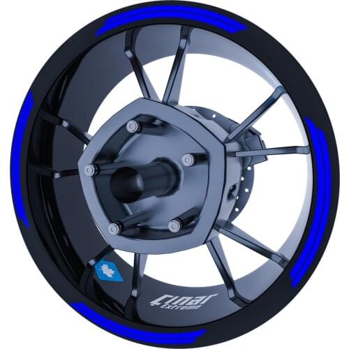 Reflective Blue Double Stripe Rim Tape Wheel Stripes Decals Sticker CinarExtreme