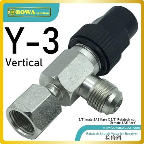3/8" SAE rotalock angle valve is wonderful design for oil oultlet of helical oil separator in refrigeration & airconditioners