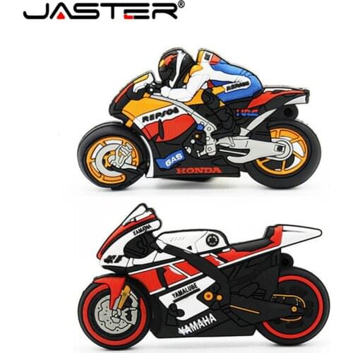 JASTER Cartoon Racing Motorcycle usb flash drive 64gb 32gb 16gb 4gb 8gb lovely gift pen