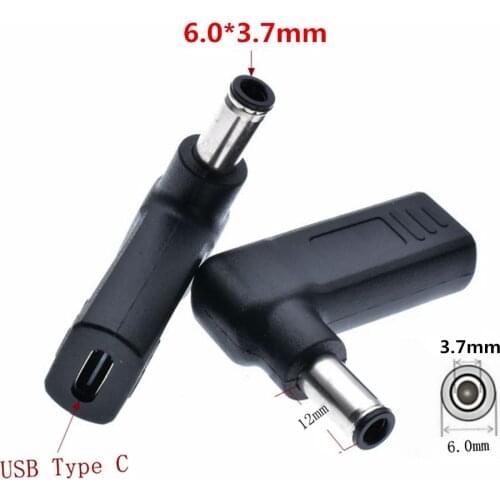 USB Type C Female to 6.0*3.7mm Male Plug Converter Laptop Dc Power Adapter Connector for Asus Notebook PC