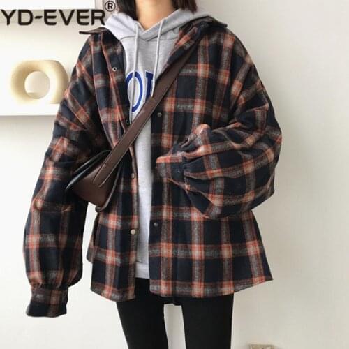 Блузки в клетку YD-EVER China At AliExpress