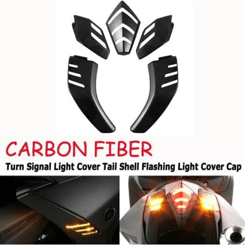 For Yamaha TMAX530 2017-2019 Turn Signal Light Cover Tail Shell Caps Carbon Fiber