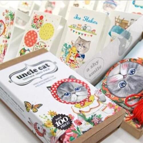 10boxes/lot Kawaii Cat Bookmark Page For Office Accessories Cute Stationery School Supplies