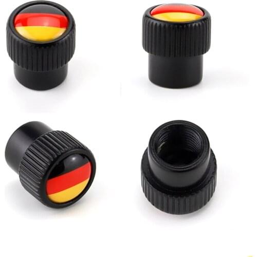 4pcs Alloy Tyre Valve Air Dust Caps For Dodge Ram 1500 journey Germany Flag Style Car Moto Bike Wheel Tire Valve Anti Theft Caps