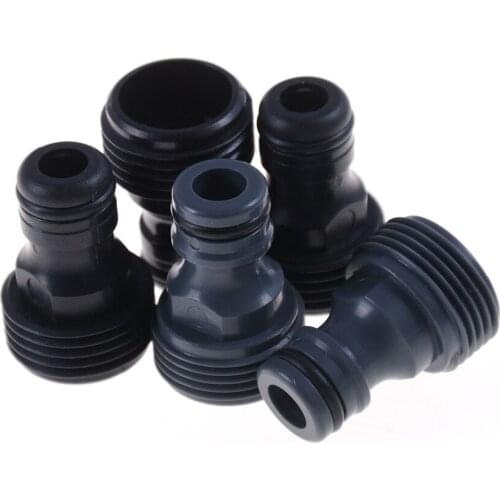 5 Pieces Black OD Hose Tube Quick Connection Water Connector Reverse Osmosis Aquarium System Plastic Pipe Fittings