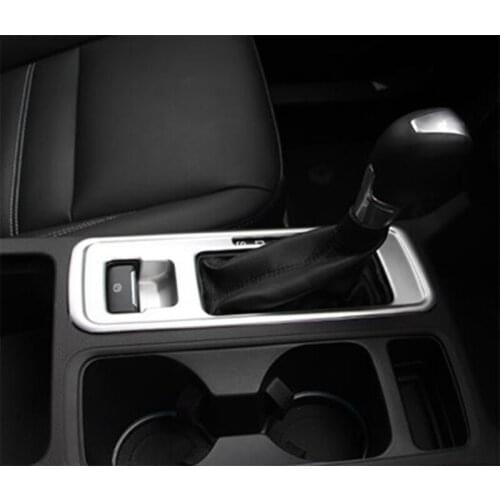 ABS Chrome For Ford Escape Kuga 2017 2018 accessories styling Car gear shift knob frame panel Decoration Cover Trim