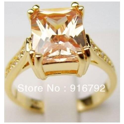Free shipping P&P *******Size 7,8,9 Jewelry Champagne Womans Yellow Gold Filled Ring