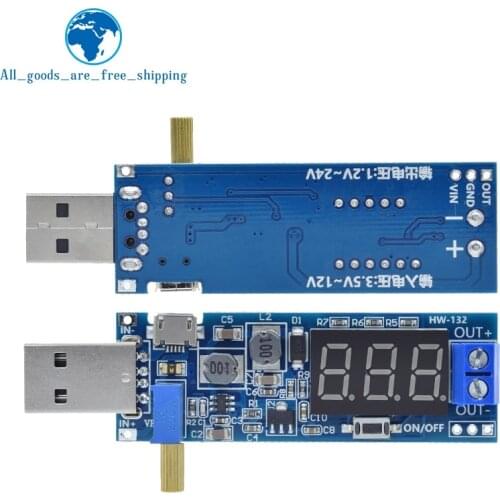 DC-DC 5V to 3.5V / 12V USB Step UP / Down Power Supply Module Adjustable Boost Buck Converter Out DC 1.2V-24V