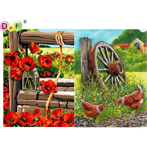 DPF 5D Round/Square full Diamond Painting Cross Stitch flower Crafts Diamond Embroidery Mosaic Needlework kits Home Decor