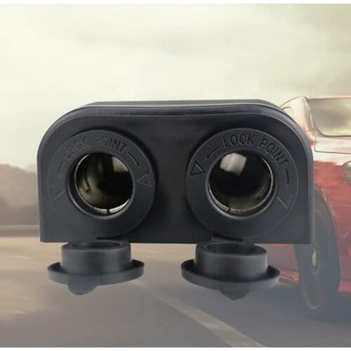 Dual Port Surface Mount Car Cigarette Lighter Socket 12V-24V Motorbike Power Adapter Sockets Dustproof Waterproof Fast Charge