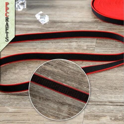 Elastic Band Ribbon Nylon Red Edge 10 25 40 50mm Diy Nylon Webbing Garment Accessories Sewing Supplies BBXY-181