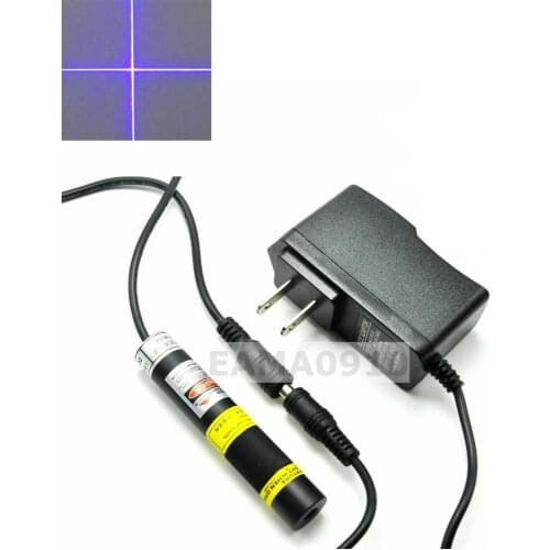 Focusable 405nm 100mW Cross Violet/Blue Laser Diode Module Locator w/ 5V Adapter