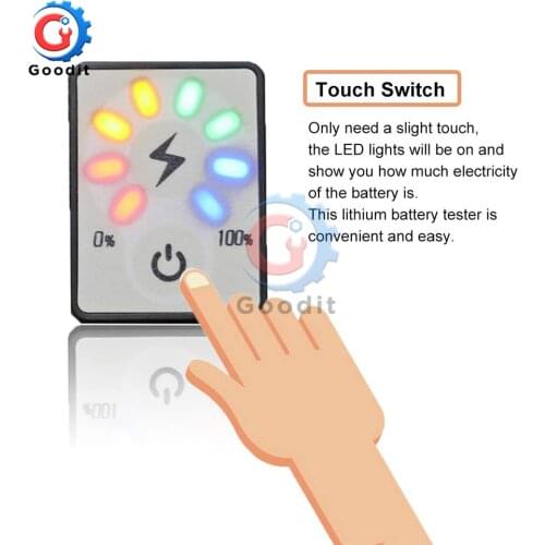 12V 24V 2S 3S 4S 5S 6S 7S Lithium Battery Capacity Indicator TD16 Touch Button Power Display Lead-acid Li-ion Tester Detector