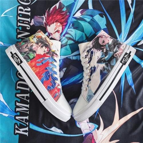 Anime Classic Mens Shoes Casual Hip Hop Fashion Clunky Sneakers for Men Casual Shoes Mens Vulcanize Shoes High Top Big Size45 46