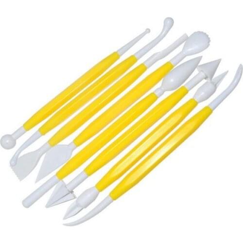 By dhl 500set 8pcs/set Fondant Cake Decorating Flower Sugar Craft Modelling Tools Clay Fondant Cake Decorating Tools