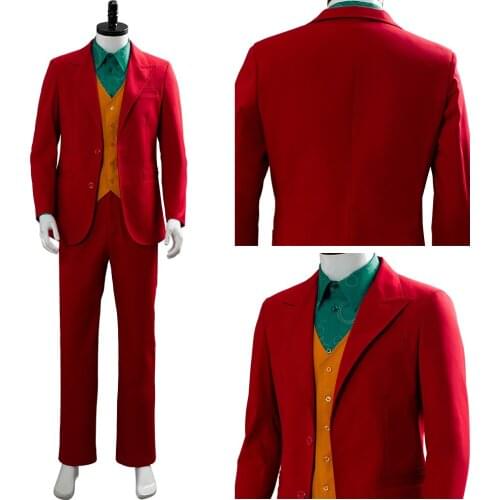 Joker Origin Romeo 2019 Film DC Movie Joaquin Phoenix Arthur Fleck Cosplay Costume Outfit Dress Suit Uniform