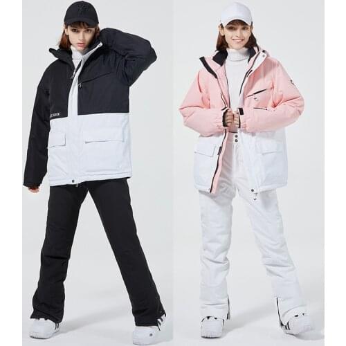 Ski Suit for Men Women Winter Sports Breathable Warm Windproof Waterproof Skiing Snowboard Jacket Ski Pants Female Male Ski Set