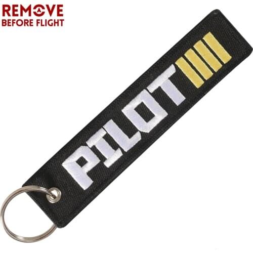 Fashion New Pilot Keychain Jewelry Safety Tag Embroidery Pilot Keychains for Car Ring Chain for Aviation Gifts Luggage Tag 1 PC