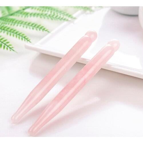 Natural Jade Points Pen Handmade Face Point Massage Tool SPA Therapy Jade Stone Scraping Stick Massager