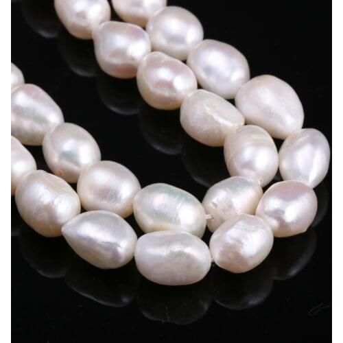 Natural Freshwater Pearl Irregular White For Making Necklaces Bracelets And Earrings 10-11mm