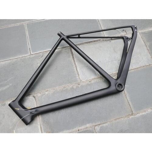 Full Carbon Toray UD Matt Cyclocross Bike Disc Brake BSA BB30 Frame 52cm Thru Axle 12 * 142mm