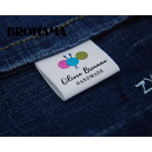 Sewing labels / custom brand labels, clothing labels, handmade, 100% cotton fabric, knitting (MD0507)