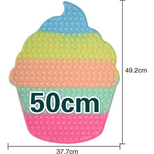 50cm Big Giant Huge Gigante XXL Ice Cream Elephant Push Pop Silicone Toy Child Simpl Anti Stress Relief Fidget Board Game Gift