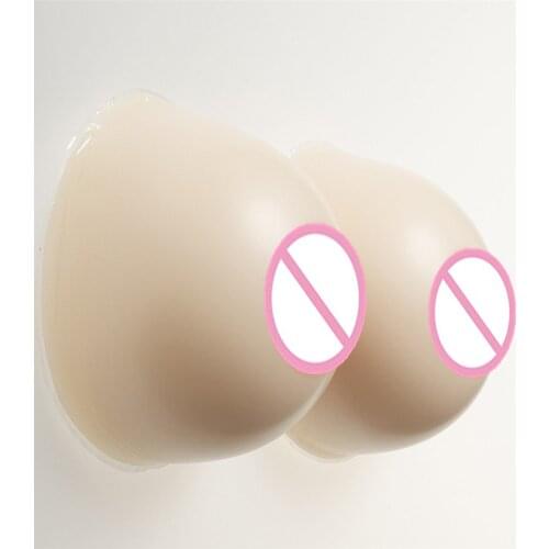 Transvestite Boobs 2000g/Pair White Circular Crossdress Breast Huge Boobs Form Drag Queen Shemale Silicone Artificial Breast