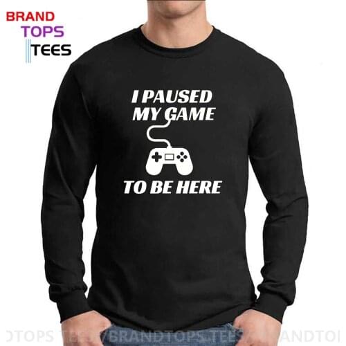 Streetwear hip-hop PS1 PS2 PS3 PS4 PS5 Gaming tshirt I Paused My Game to be Here T shirts PS Play Station gamer T-shirt