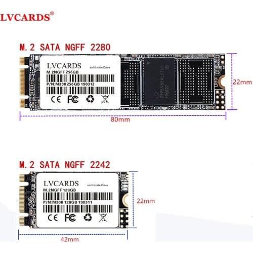 LVcards M2 1T M.2 SATA NGFF 2280 SSD 256GB 512GB 1TB SATA3.0 2242 Internal Solid State Hard Drive for Computers