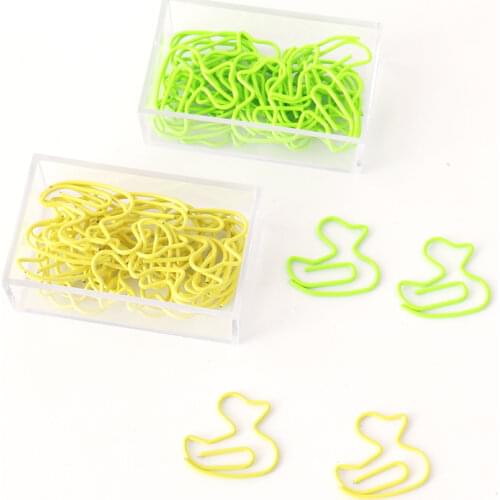 Duck Cute Shape Paper Clip Office Stationery Paper Clip notebook Decoration Bookmark duck Planner Clip Cute Clip Paperclips Lot
