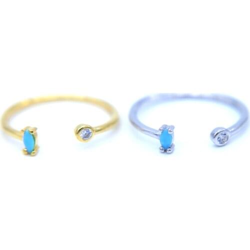 Anillos Real Women Geometric Party 2021 New Arrive 100% 925 Sterling Fine Jewelry Open Adjust Marquise Midi Dalicate Color Ring