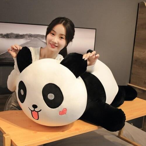 1pc 30/60/85CM Lovely Lying Panda Plush Toys Stuffed Soft Animal Pillow Dolls kawaii Cushion For Children Kids Birthday Gifts