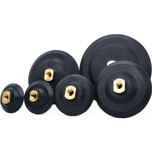 3/4/5/6/7" Rubber Backer Pad For Diamond Polishing Pad M14 5/8-11 Thread Hook Loop Sanding Disc Backing Holder Polisher Adapter